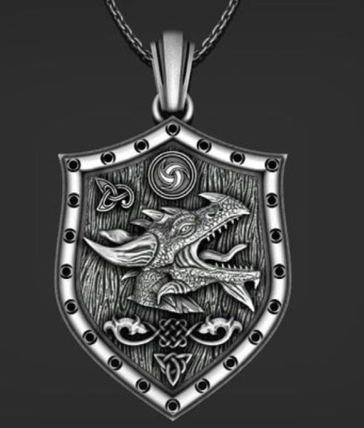 viking dragon menswear necklace odin horn dragon medallion male warrior viking dragon pendant myth minimalism, Silver
viking dragon menswear necklace odin horn dragon medallion male warrior viking dragon pendant myth minimalism, Silver