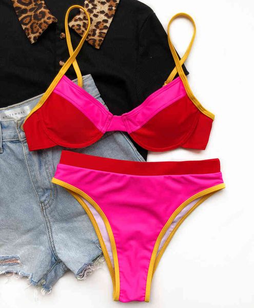 splicing high waist 2021 push up female swimsuit women swimwear two-pieces bikini set v bar bather bathing suit swim ladyin
splicing high waist 2021 push up female swimsuit women swimwear two-pieces bikini set v bar bather bathing suit swim ladyin