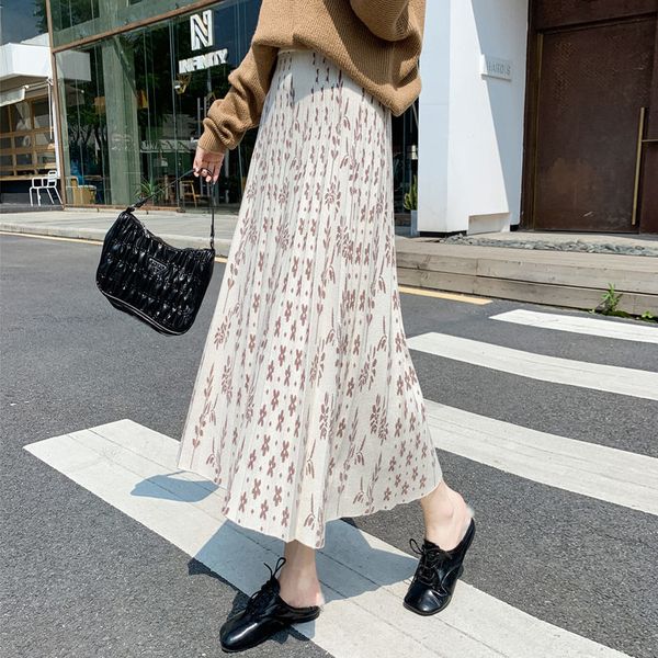 women's floral knitting fall and mid-winter retro-high-waist design line plied skirt elegant sweater jupe y891 oa0h, Black
women's floral knitting fall and mid-winter retro-high-waist design line plied skirt elegant sweater jupe y891 oa0h, Black