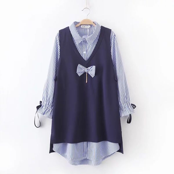 short joints spring autumn big women's size tarja shirt + vest two-piece suit female long blusa a301 x7wu, White;black
short joints spring autumn big women's size tarja shirt + vest two-piece suit female long blusa a301 x7wu, White;black