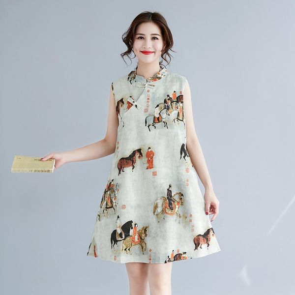 cotton and linen womens short sleeve vestido qipao dress chinese style floral print chinese dress cheongsam qipao 10525, Red
cotton and linen womens short sleeve vestido qipao dress chinese style floral print chinese dress cheongsam qipao 10525, Red