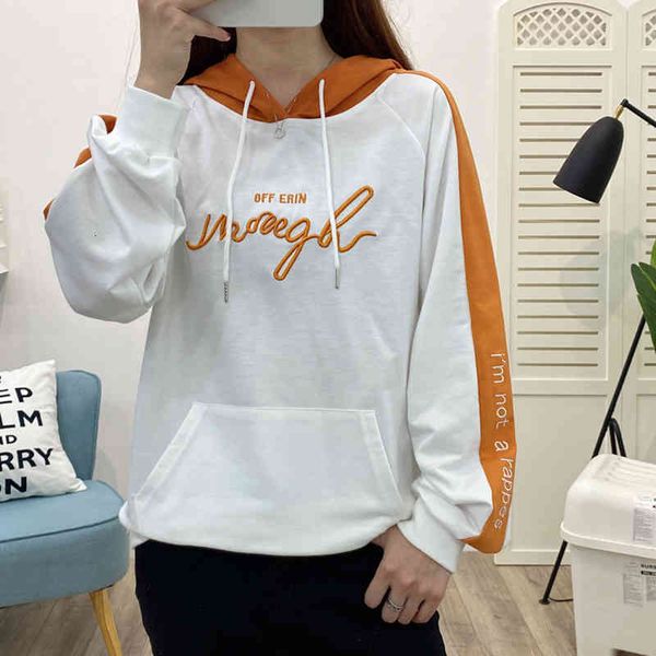 women's knits & tees sweat femme letter embroidery hoodies women fall winter long sleeve sweatshirt womens clothing woman pullovers plu, White
women's knits & tees sweat femme letter embroidery hoodies women fall winter long sleeve sweatshirt womens clothing woman pullovers plu, White