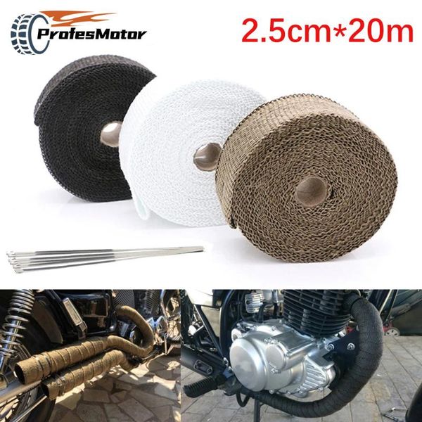 motorcycle exhaust system 2.5cm*20m roll fiberglass heat shield header pipe wrap tape thermal protection insulat
motorcycle exhaust system 2.5cm*20m roll fiberglass heat shield header pipe wrap tape thermal protection insulat