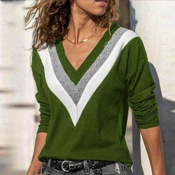 sweaters autumn women elegant v-neck patchwork knit sweater fashion casual long sleeves pullovers female 5xl loose streetwear jumper 4q nj4, White;black
sweaters autumn women elegant v-neck patchwork knit sweater fashion casual long sleeves pullovers female 5xl loose streetwear jumper 4q nj4, White;black