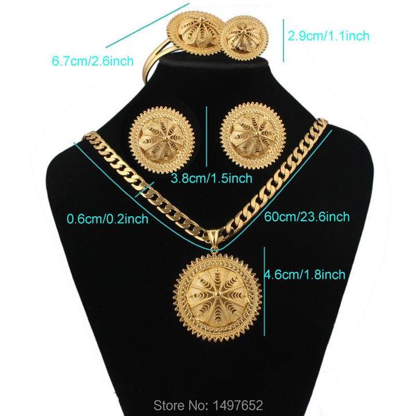 earrings & necklace est ethiopian big size jewelry sets gold color romantic african wedding bridal for women, Silver
earrings & necklace est ethiopian big size jewelry sets gold color romantic african wedding bridal for women, Silver