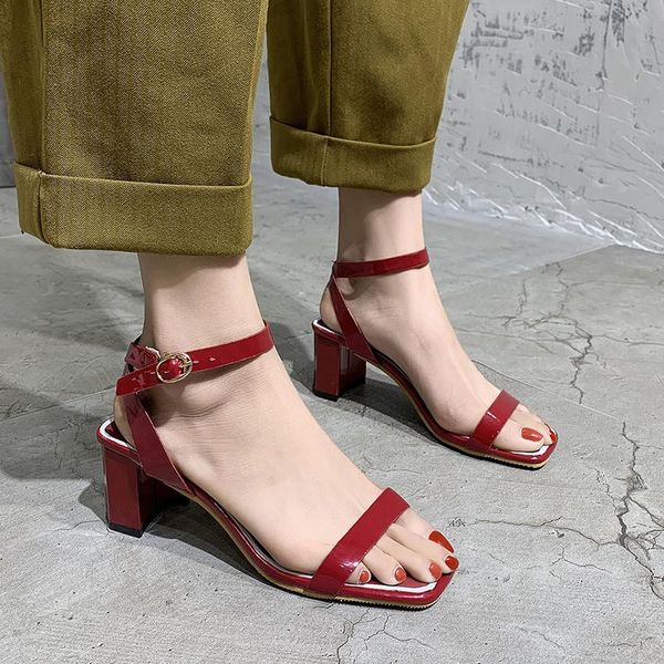 dress shoes elegant office open toe high heels women thick heel square sandals summer buckle strap 2021, Black
dress shoes elegant office open toe high heels women thick heel square sandals summer buckle strap 2021, Black