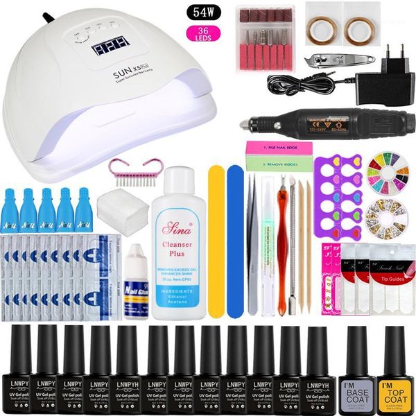 36w/48w/54w uv led lamp 12 colors gel manicure set choose polish base coat nail kitselectric handle art tool1
36w/48w/54w uv led lamp 12 colors gel manicure set choose polish base coat nail kitselectric handle art tool1