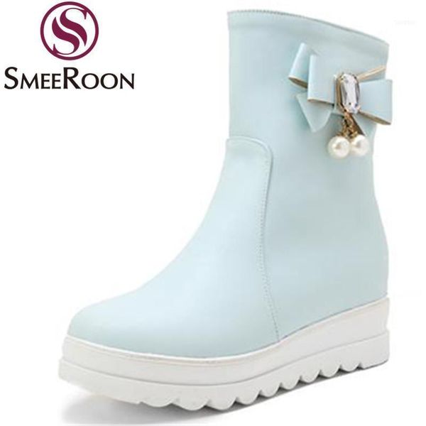 boots smeeroon ankle woman butterfly knot princess round toe fashion winter delicate women's shoes height increasing11, Black
boots smeeroon ankle woman butterfly knot princess round toe fashion winter delicate women's shoes height increasing11, Black