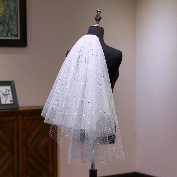 bridal veils sparkle two layer wedding veil white soft tulle accessoire with comb, Black
bridal veils sparkle two layer wedding veil white soft tulle accessoire with comb, Black