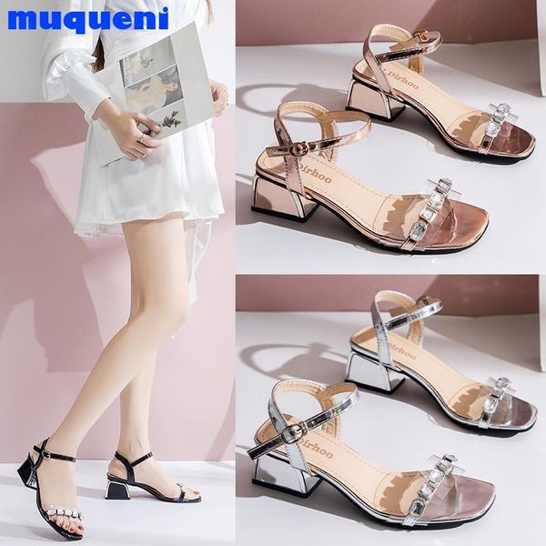 sandals 2021 summer korean rhinestone ladies buckle chunky heel shoes fairy style woman sandles women, Black
sandals 2021 summer korean rhinestone ladies buckle chunky heel shoes fairy style woman sandles women, Black