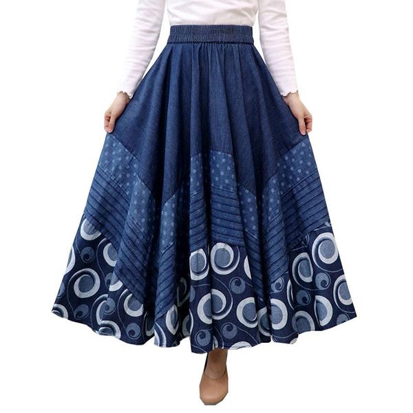 skirts 2021 bohemia women's spring fashion casual female big hem printed polka dot hole jeans denim long pleated for womens, Black
skirts 2021 bohemia women's spring fashion casual female big hem printed polka dot hole jeans denim long pleated for womens, Black
