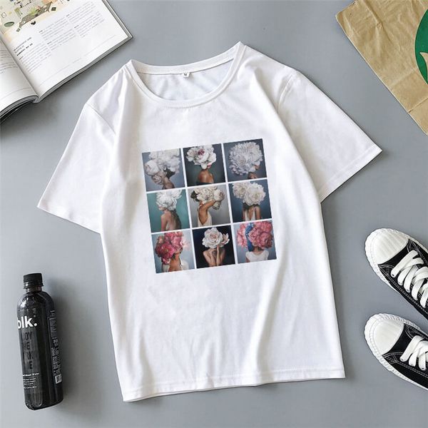 women's t-shirt flower art date summer new woman habitat fashion character loose neck round height s-2xl women's clothing gtkwc27, White
women's t-shirt flower art date summer new woman habitat fashion character loose neck round height s-2xl women's clothing gtkwc27, White