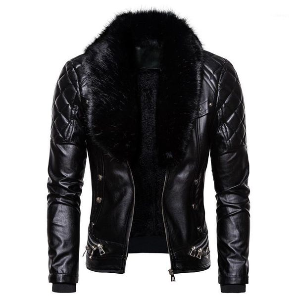 men's jackets leather and fur collar motorcycle jacket detachable slim fit to keep warm pu design 2021 fall, Black;brown
men's jackets leather and fur collar motorcycle jacket detachable slim fit to keep warm pu design 2021 fall, Black;brown