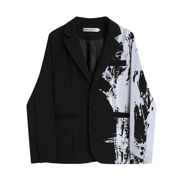 women's suits & blazers superaen black-and-white fashion streetwear suit jacket spring office lady notched full blazer women, White;black
women's suits & blazers superaen black-and-white fashion streetwear suit jacket spring office lady notched full blazer women, White;black