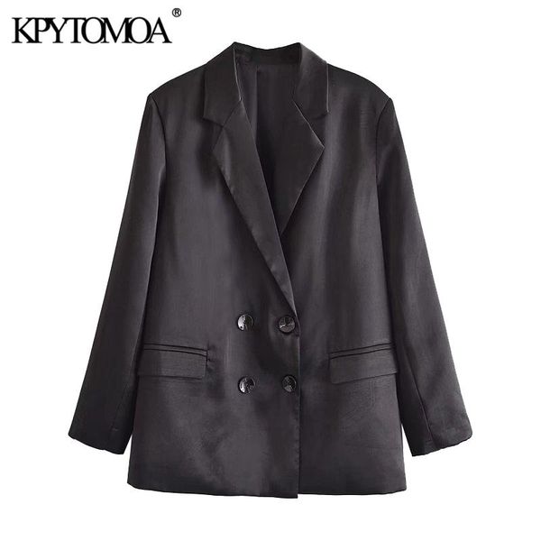 women's suits & blazers kpytomoa women 2021 fashion double breasted loose blazer coat vintage long sleeve flap pockets female outerwear, White;black
women's suits & blazers kpytomoa women 2021 fashion double breasted loose blazer coat vintage long sleeve flap pockets female outerwear, White;black