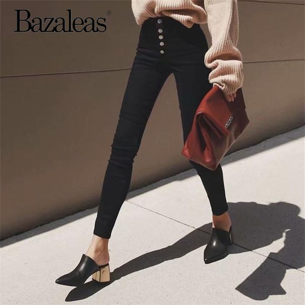 women's jeans bazaleas cotton center buttons harajuku black skinny woman vintage fashion high waist women pencil punk, Blue
women's jeans bazaleas cotton center buttons harajuku black skinny woman vintage fashion high waist women pencil punk, Blue