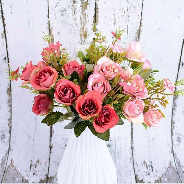 1bouquet 10heads artificial flowers silk rose home decoration accessories fake flowers for home living room garden wedding decor
1bouquet 10heads artificial flowers silk rose home decoration accessories fake flowers for home living room garden wedding decor