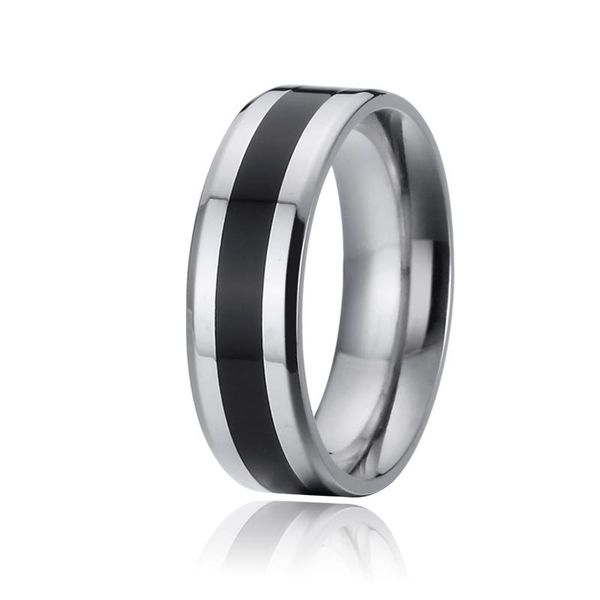cluster rings 6mm black silver men's stainless steel finger ring love alliances anniversary marriage couple wedding for men, Golden;silver
cluster rings 6mm black silver men's stainless steel finger ring love alliances anniversary marriage couple wedding for men, Golden;silver