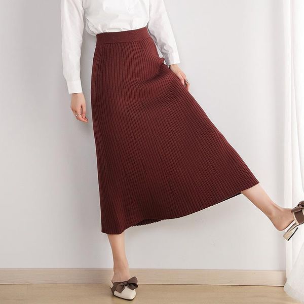 skirts simple and slim wild a-line knitted sweater skirt high waist long winter korean big swing womens longue jupe femme, Black
skirts simple and slim wild a-line knitted sweater skirt high waist long winter korean big swing womens longue jupe femme, Black