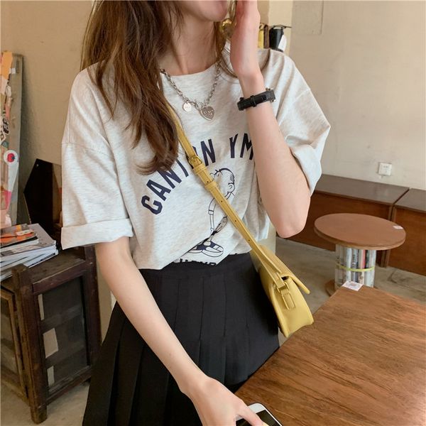 causal loose basic all match letter printed character pattern college wind summer short sleeve women t-shirts 210522, White
causal loose basic all match letter printed character pattern college wind summer short sleeve women t-shirts 210522, White