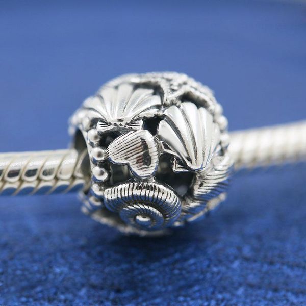 925 sterling silver summer collection openwork starfish, shells & hearts charm bead fits european jewelry charm bracelets, Black
925 sterling silver summer collection openwork starfish, shells & hearts charm bead fits european jewelry charm bracelets, Black