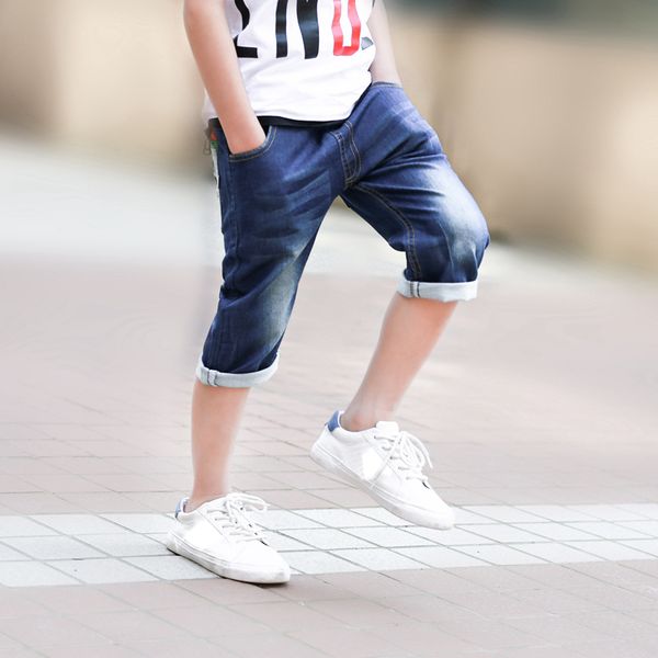 4-13y summer boys capris jeans young children denim mid pants kids baby boy casual cropped trousers straight bottoms, Blue
4-13y summer boys capris jeans young children denim mid pants kids baby boy casual cropped trousers straight bottoms, Blue