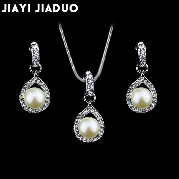 earrings & necklace fashion women jewelry sets crystal gold color big simulated pearl wedding party for, Silver
earrings & necklace fashion women jewelry sets crystal gold color big simulated pearl wedding party for, Silver