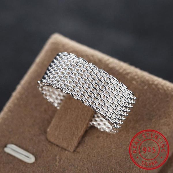 cluster rings wholesale personality fashion ol woman girl party wedding gift silver weaving wide 925 sterling ring, Golden;silver
cluster rings wholesale personality fashion ol woman girl party wedding gift silver weaving wide 925 sterling ring, Golden;silver
