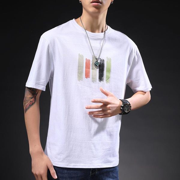 men's t-shirts cotton t-shirt for summer thin korean version is versatile with round neck and large short sleeves inside, White;black
men's t-shirts cotton t-shirt for summer thin korean version is versatile with round neck and large short sleeves inside, White;black