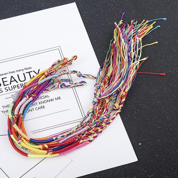 link, chain colorful rainbow mixed color braided bracelet ladies girl jewelry gift charm handmade rope random, Black
link, chain colorful rainbow mixed color braided bracelet ladies girl jewelry gift charm handmade rope random, Black