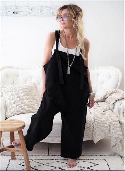 summer cotton linen women rompers loose casual overalls strap solid one piece rom, Black;white
summer cotton linen women rompers loose casual overalls strap solid one piece rom, Black;white
