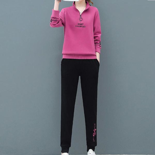women's two piece pants cotton tracksuit casual peice sets womens fashion half open colla zipper hoodies autumn pant suit loose plus si, White
women's two piece pants cotton tracksuit casual peice sets womens fashion half open colla zipper hoodies autumn pant suit loose plus si, White