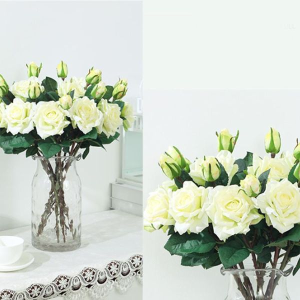 decorative flowers & wreaths silk artificial rose flower with stem bridal wedding bouquet realistic blossom for home garden party el office
decorative flowers & wreaths silk artificial rose flower with stem bridal wedding bouquet realistic blossom for home garden party el office