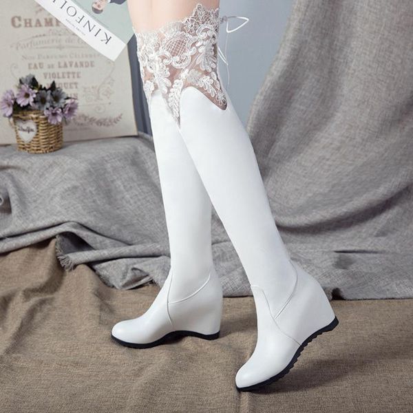 boots fashion women over the knee white long for female wedges thigh high bootis ladies women's spring shoes, Black
boots fashion women over the knee white long for female wedges thigh high bootis ladies women's spring shoes, Black