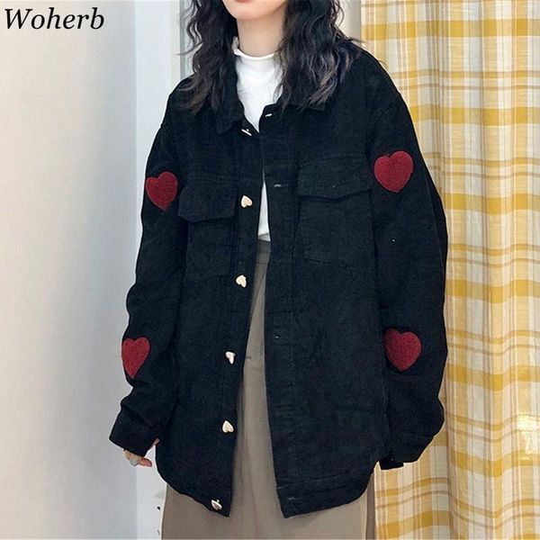 women's jackets woherb women basic heart embroidery cargo loose harajuku streetwear all-match outwear korean style vintage casual coat, Black;brown
women's jackets woherb women basic heart embroidery cargo loose harajuku streetwear all-match outwear korean style vintage casual coat, Black;brown