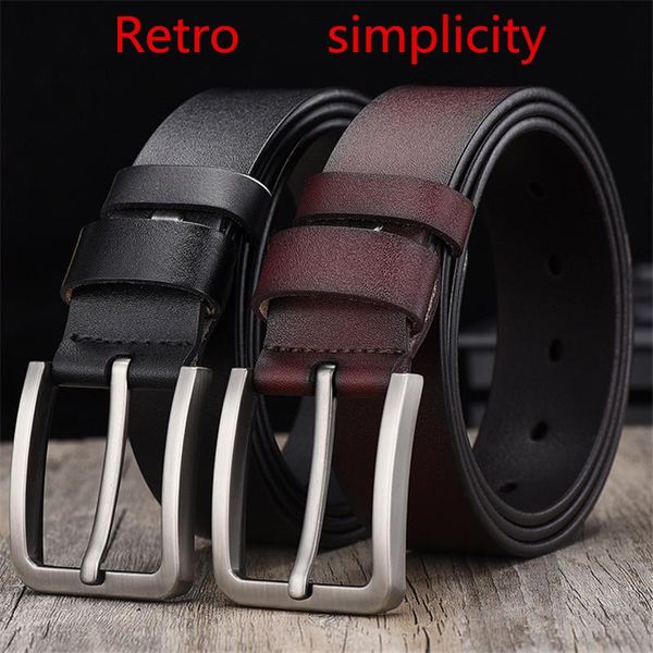 belts boutique men's genuine leather belt luxury designer brand alloy pin buckle retro business jeans black, Black;brown
belts boutique men's genuine leather belt luxury designer brand alloy pin buckle retro business jeans black, Black;brown