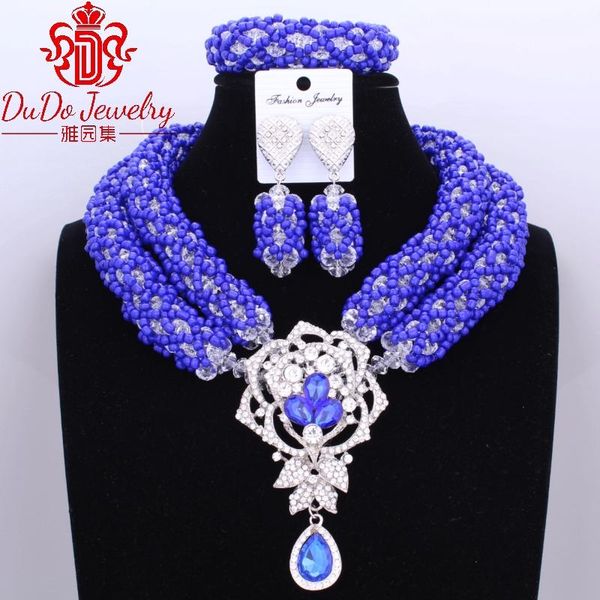 earrings & necklace big design african nogerian wedding birdal jewelry set dubai royal blue christmas party 3pics est jewellery, Silver
earrings & necklace big design african nogerian wedding birdal jewelry set dubai royal blue christmas party 3pics est jewellery, Silver