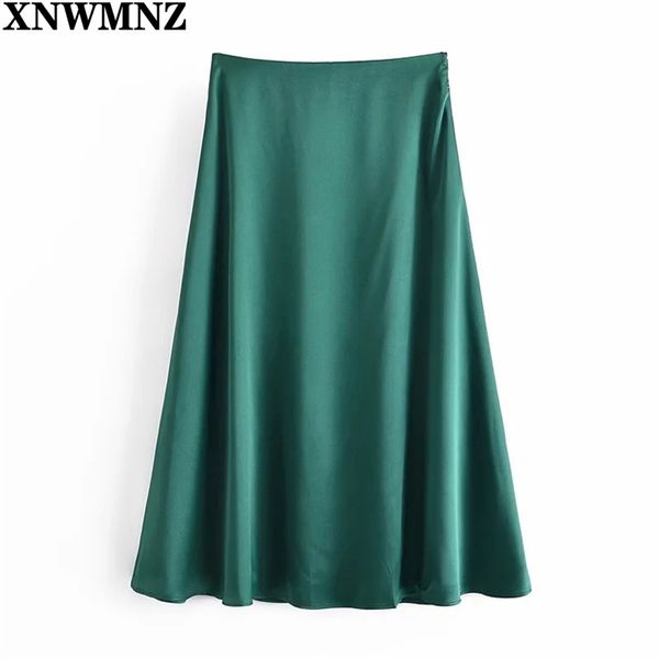 women's skirts summer fashion satin high waist midi female elegant office loose long skirt women clothing 210520, Black
women's skirts summer fashion satin high waist midi female elegant office loose long skirt women clothing 210520, Black