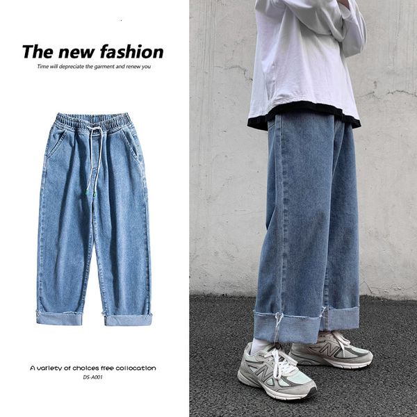 korean wide-leg jeans men fashion retro drawstring casual jeans men streetwear loose hip-hop straight denim trousers mens -5xl, Blue
korean wide-leg jeans men fashion retro drawstring casual jeans men streetwear loose hip-hop straight denim trousers mens -5xl, Blue