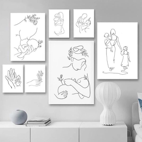 paintings family line drawing wall poster print dad mother and baby portrait canvas art modern cozy home picture decor design
paintings family line drawing wall poster print dad mother and baby portrait canvas art modern cozy home picture decor design