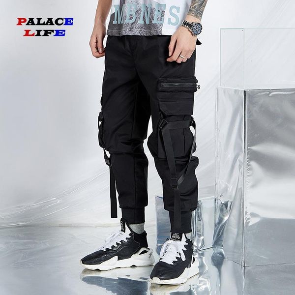 men hip hop streetwear men's black cargo joggers pants ribbons design dancing trousers harem pant pantalones hombre
men hip hop streetwear men's black cargo joggers pants ribbons design dancing trousers harem pant pantalones hombre