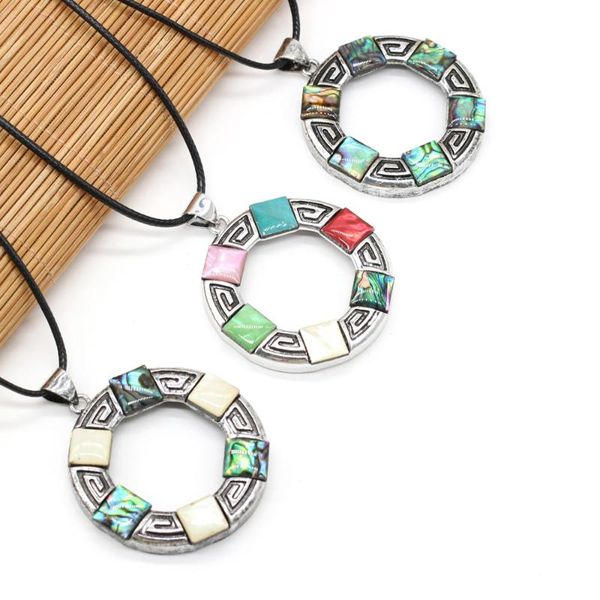 pendant necklaces natural shell round abalone mother of pearl wax thread necklace for women gift size 45x45mm length 55cm, Silver
pendant necklaces natural shell round abalone mother of pearl wax thread necklace for women gift size 45x45mm length 55cm, Silver