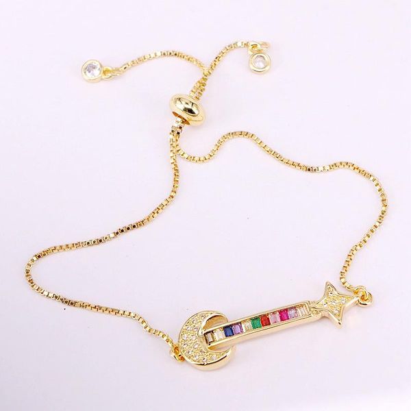link, chain 3pcs, crystal cz micro pave copper bracelets colorful fashion jewelry rainbow zirconia charm moon star bangles for women, Black
link, chain 3pcs, crystal cz micro pave copper bracelets colorful fashion jewelry rainbow zirconia charm moon star bangles for women, Black