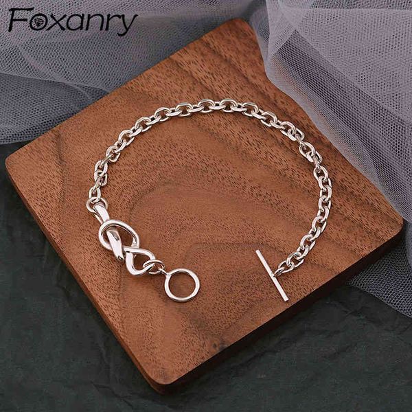 foxanry 925 sterling silver bracelets for women ot buckle design accessories fashion vintage couples simple chain party jewelry, Golden;silver
foxanry 925 sterling silver bracelets for women ot buckle design accessories fashion vintage couples simple chain party jewelry, Golden;silver