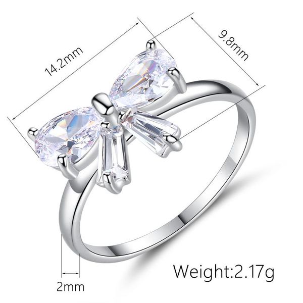 cluster rings jewelry gift luxury high-quality bow zircon women adjustable size ring party for girls, Golden;silver
cluster rings jewelry gift luxury high-quality bow zircon women adjustable size ring party for girls, Golden;silver