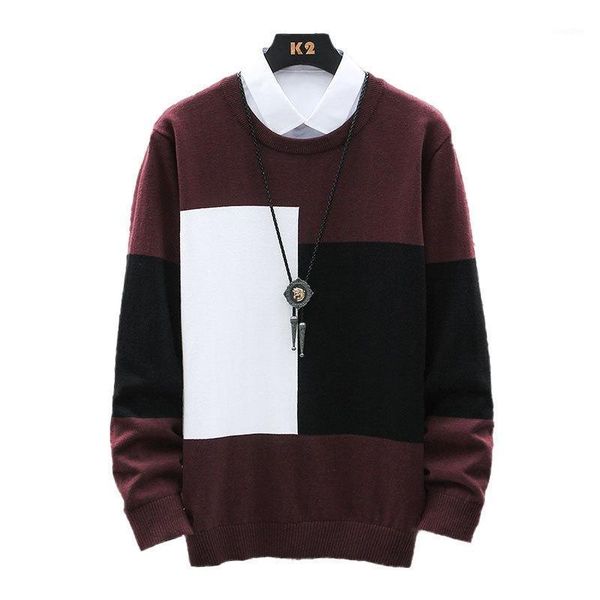 men's sweaters spring splicing contrast color youth slim casual round neck pullover trendy high-quality fabric bottoming shirt, White;black
men's sweaters spring splicing contrast color youth slim casual round neck pullover trendy high-quality fabric bottoming shirt, White;black