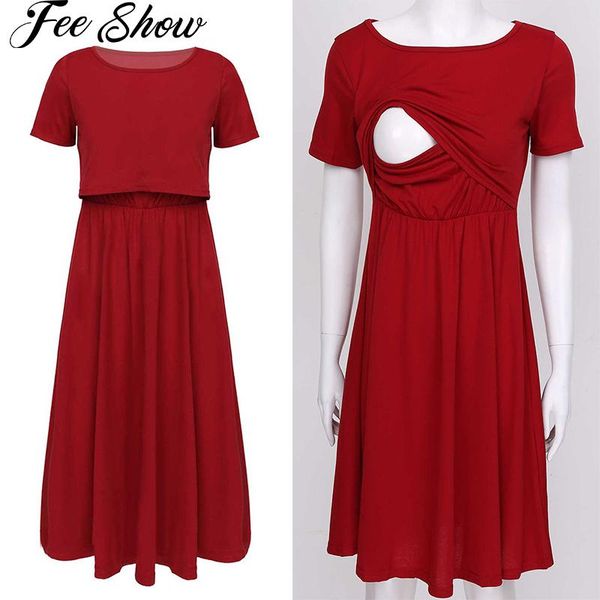 maternity casual nursing clothes breastfeeding dresses for pregnant women loose stripe summer short sleeve long dress, White
maternity casual nursing clothes breastfeeding dresses for pregnant women loose stripe summer short sleeve long dress, White
