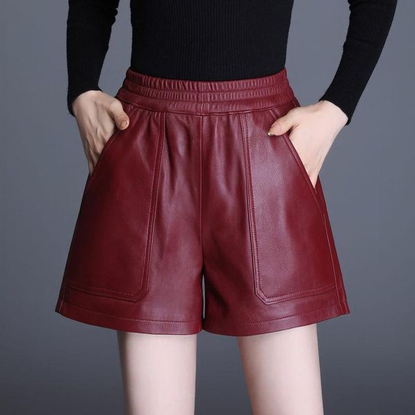 women's shorts women 2021 autumn winter fashion pu female slim high waist wide leg ladies chic casual leather z735, White;black
women's shorts women 2021 autumn winter fashion pu female slim high waist wide leg ladies chic casual leather z735, White;black