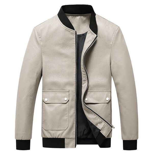 men's fur & faux leather jacket baseball collar slim fit motorcycle men big pocket casual soft coat, Black
men's fur & faux leather jacket baseball collar slim fit motorcycle men big pocket casual soft coat, Black