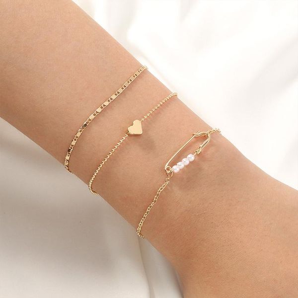 charm bracelets creative multi-layer heart-shaped pin pearl bracelet charming heart women's wedding gold chain romantic jewelry gift, Golden;silver
charm bracelets creative multi-layer heart-shaped pin pearl bracelet charming heart women's wedding gold chain romantic jewelry gift, Golden;silver